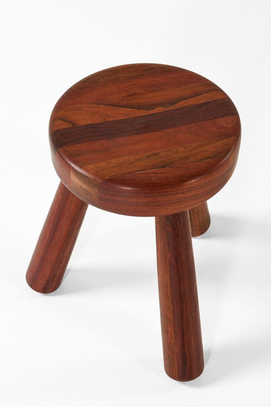 Small Stool in Jatoba Wood by Ingvar Hildingsson, 1980s