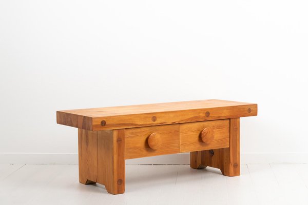 Small Swedish 20th Century Low Pine Bench from Karl Andersson & Söner-MJF-955843