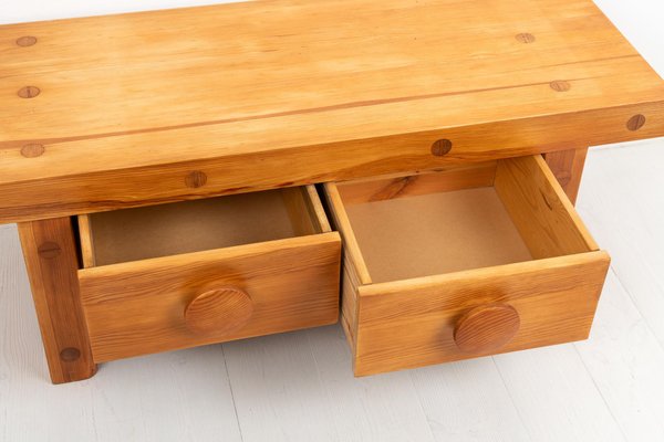 Small Swedish 20th Century Low Pine Bench from Karl Andersson & Söner-MJF-955843