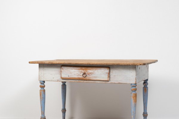 Small Swedish Folk Art Table, 1800s-MJF-1329755