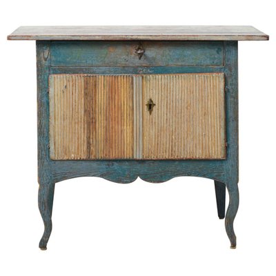 Small Swedish Rococo / Gustavian Blue Sideboard-MJF-1781058