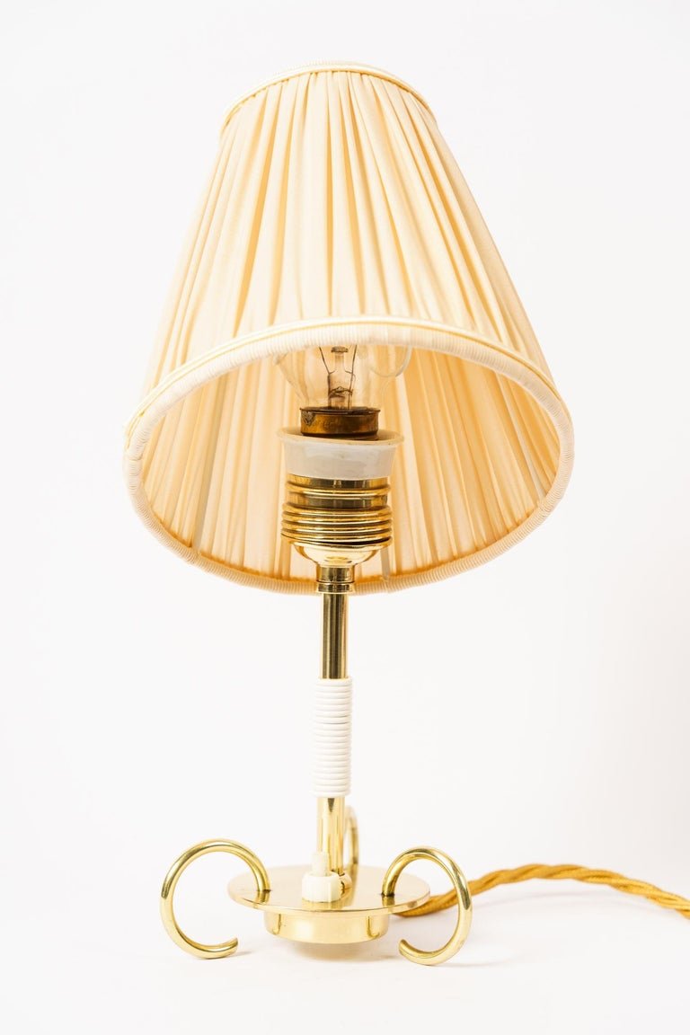 Small Table Lamp with Fabric Shade by Rupert Nikoll, Vienna, 1950s