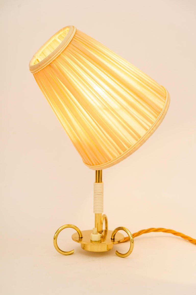 Small Table Lamp with Fabric Shade by Rupert Nikoll, Vienna, 1950s