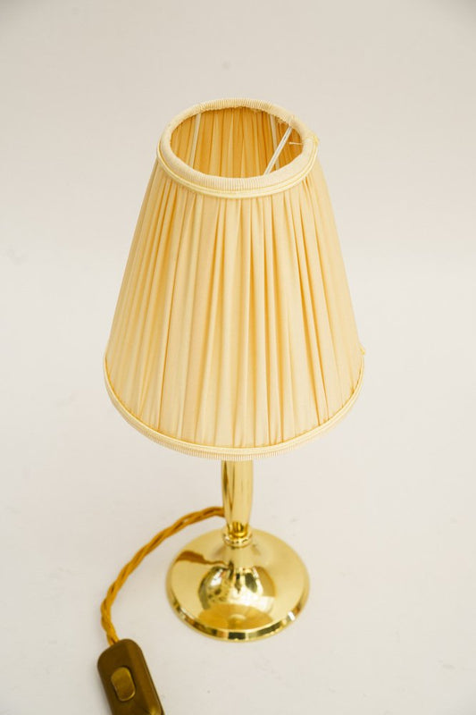 Small Table Lamp with Fabric Shade, Vienna, 1950s