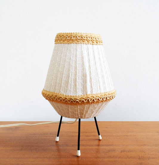 Small Table Lamp with Textile Hood