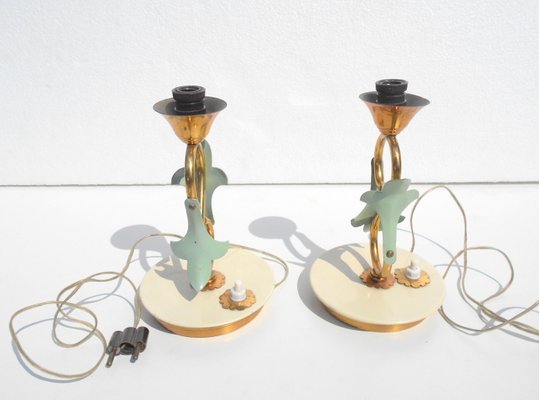 Small Table Lamps by Angelo Lelii for Arredoluce, 1940s, Set of 2-EI-309430