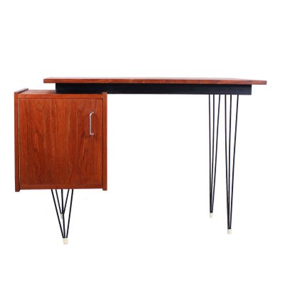 Small Teak Hairpin Writing Desk by Tijsseling from Tijsseling Nijkerk, 1950s-XT-1447233