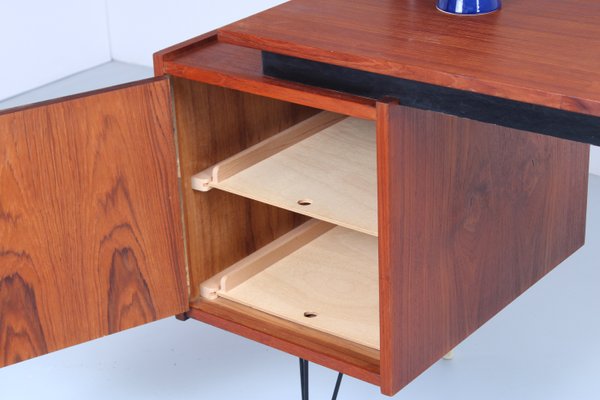 Small Teak Hairpin Writing Desk by Tijsseling from Tijsseling Nijkerk, 1950s-XT-1447233