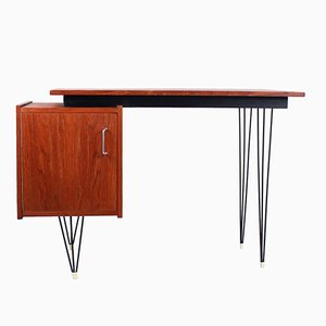 Small Teak Hairpin Writing Desk by Tijsseling from Tijsseling Nijkerk, 1950s-XT-1447233