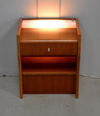 Small Teak Nightstand, 1970s-RVK-863097