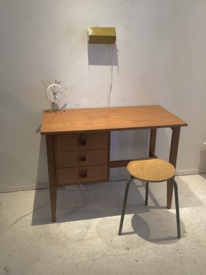 Small Teak Wooden Desk, 1970s-SU-1384382