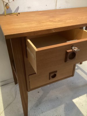 Small Teak Wooden Desk, 1970s-SU-1384382