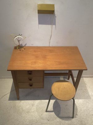 Small Teak Wooden Desk, 1970s-SU-1384382