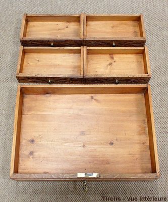 Small Tiered Child's Desk in Solid Oak, Late 19th Century-RVK-1009289