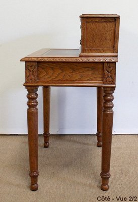 Small Tiered Child's Desk in Solid Oak, Late 19th Century-RVK-1009289