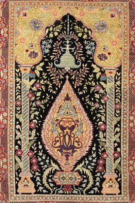 Small Turkish Hereke Rug in Pure Silk-ZVH-1296035