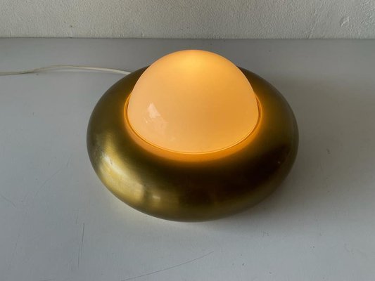 Small Ufo Opal Glass and Brass Sconce from Valenti, Italy, 1970s-RDS-1314396