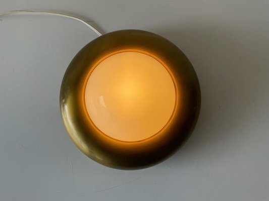 Small Ufo Opal Glass and Brass Sconce from Valenti, Italy, 1970s-RDS-1314396