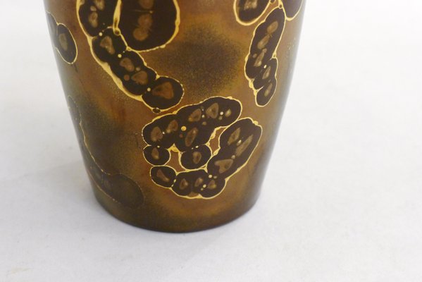 Small Vase with Metallic Glaze by Ceramist Lucien Brisdoux, 1930s-RNR-2021506