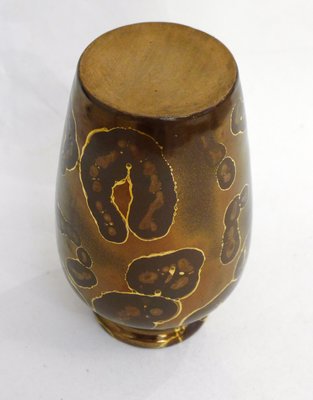 Small Vase with Metallic Glaze by Ceramist Lucien Brisdoux, 1930s-RNR-2021506