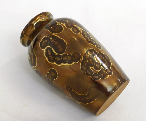 Small Vase with Metallic Glaze by Ceramist Lucien Brisdoux, 1930s-RNR-2021506