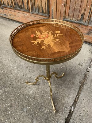 Small Vintage Brass Side Table-OXJ-1293003