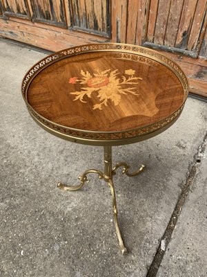 Small Vintage Brass Side Table-OXJ-1293003