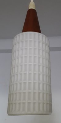 Small Vintage Ceiling Lamp with Cylindrical White Glass Lampshade, 1970s-HOI-1004650