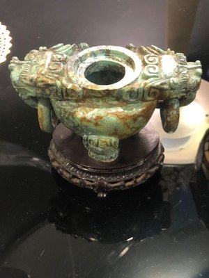 Small Vintage Columbian Mayan Art Style Censer in Turquoise, 1960-HQI-1291592