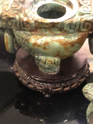 Small Vintage Columbian Mayan Art Style Censer in Turquoise, 1960-HQI-1291592