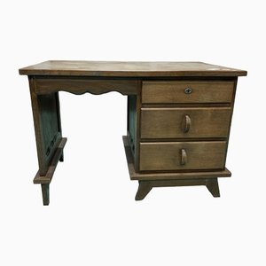 Small Vintage Desk in Oak, 1940s-HLV-1428673