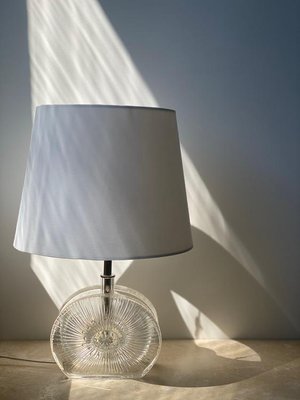 Small Vintage Glass Table Lamp, 1960s-ARN-684096