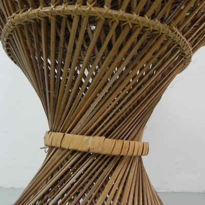 Small Vintage Rattan & Bamboo Emmanuelle Chair-TL-1210329