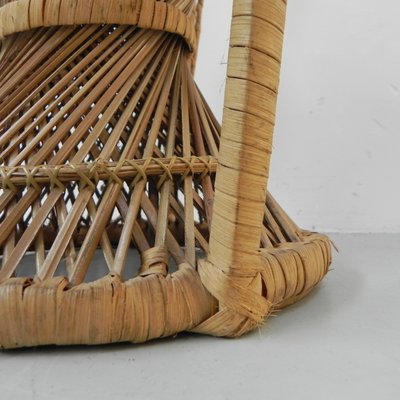 Small Vintage Rattan & Bamboo Emmanuelle Chair-TL-1210329