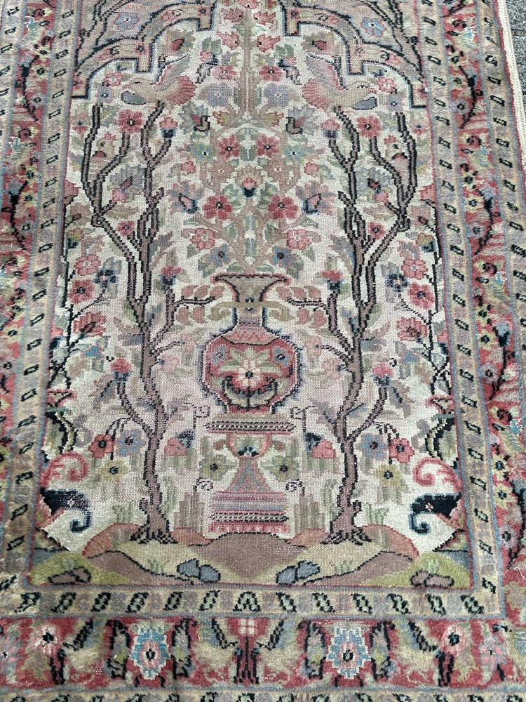 Small Vintage Silk and Wool Pakistani Rug from Bobyrugs, 1980s