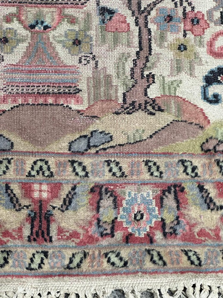 Small Vintage Silk and Wool Pakistani Rug from Bobyrugs, 1980s