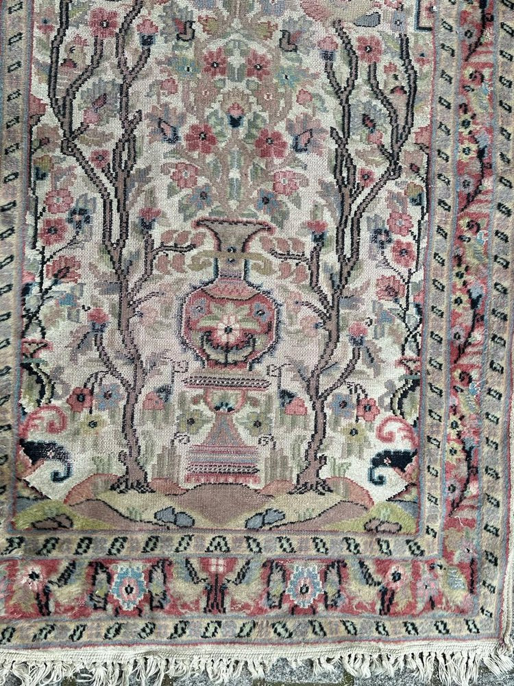 Small Vintage Silk and Wool Pakistani Rug from Bobyrugs, 1980s