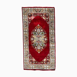 Small Vintage Silk Turkish Rug-YMM-1068077