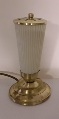 Small Vintage Table Lamp with Brass Frame, 1930s-HOI-1058574