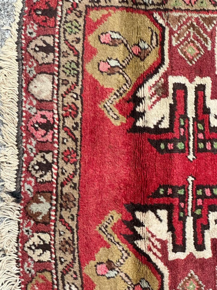 Small Vintage Turkish Bobyrugs Yastik Rug, 1970s