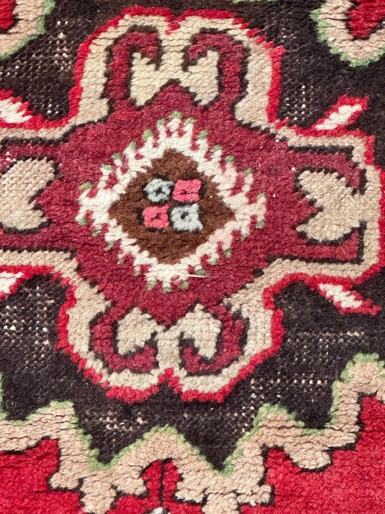 Small Vintage Turkish Bobyrugs Yastik Rug, 1970s