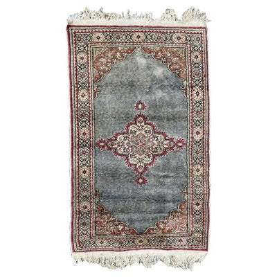 Small Vintage Turkish Kayseri Silk & Cotton Rug-YMM-1161713