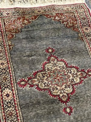 Small Vintage Turkish Kayseri Silk & Cotton Rug-YMM-1161713