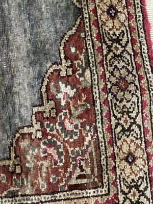 Small Vintage Turkish Kayseri Silk & Cotton Rug-YMM-1161713