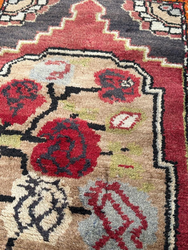 Small Vintage Turkish Yastik Rug, 1950s