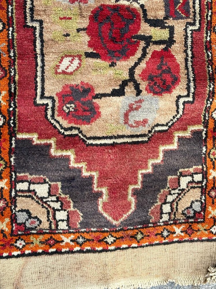 Small Vintage Turkish Yastik Rug, 1950s