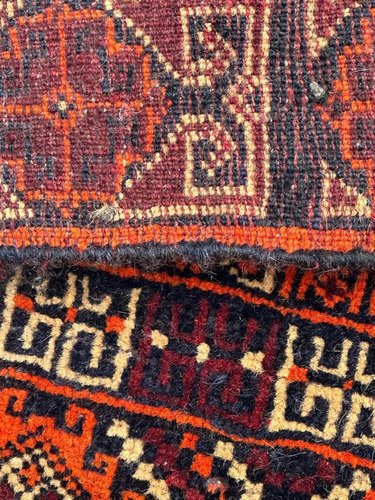 Small Vintage Turkmen Baluch Rug, 1980s