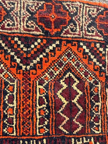 Small Vintage Turkmen Baluch Rug, 1980s