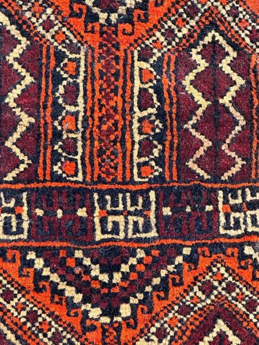 Small Vintage Turkmen Baluch Rug, 1980s