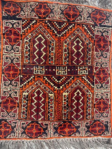 Small Vintage Turkmen Baluch Rug, 1980s